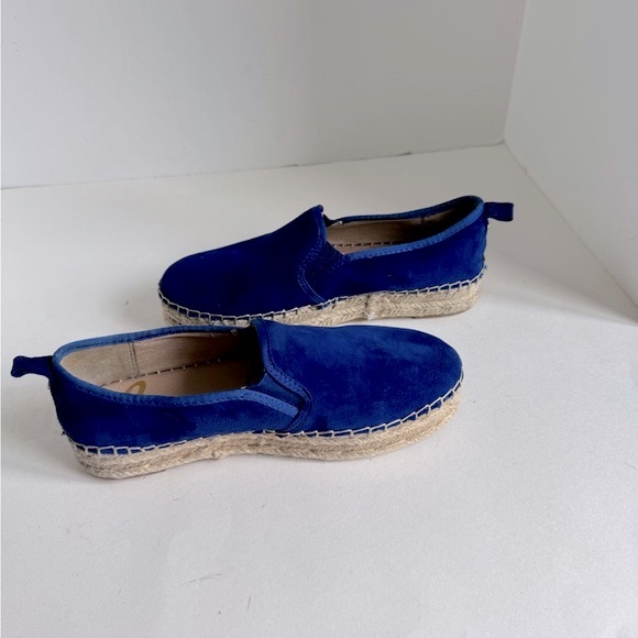 Sam Edelman Blue Carrin Suede Leather platform espadrilles. Size 6.5 - Picture 7 of 11